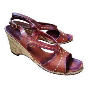 Vintage Amalfi by Rangoni Leather Slingback Heels – Made in Florence, Italy